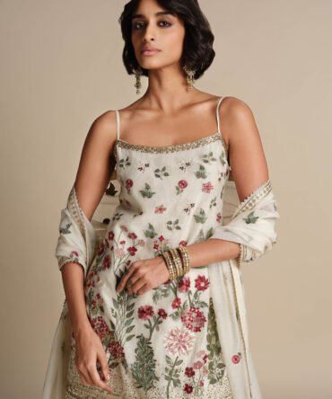 White Sharara Suit Set