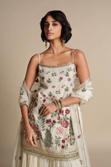 White Sharara Suit Set