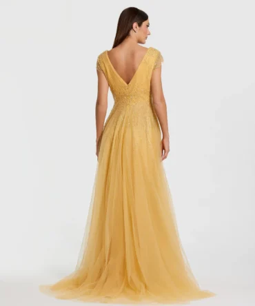 Yellow Floor-Length Gown