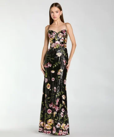 Modern Glam Black Gown