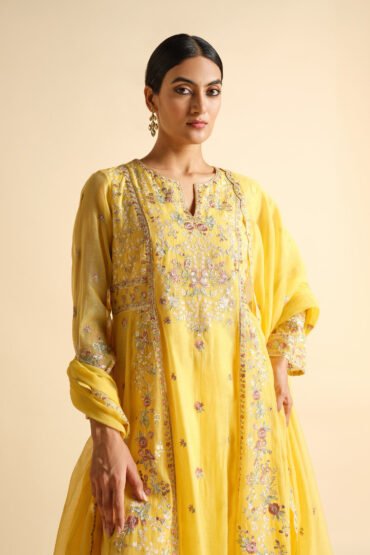 Yellow Cotton Kurta Set