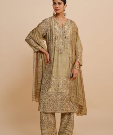 Green Silk Suit Set