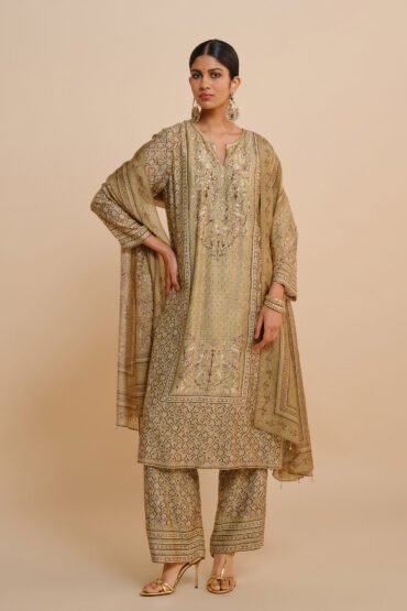 Green Silk Suit Set