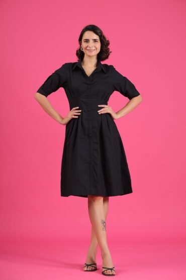 Chic Knee Length Black Dress