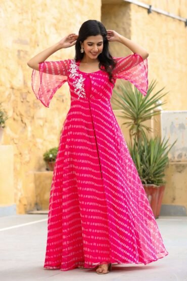 Hot Pink Layered Dress