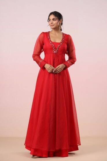 Valentine Red Floor Length Dress