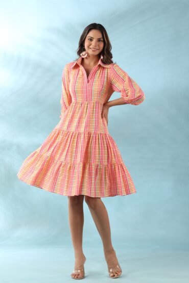 Multi-colour Tiered Dress