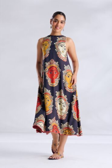 Roopika Modal Satin Dress - Charcoal