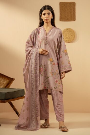 Printed Poly Cambric Stitched 3 Piece Suit