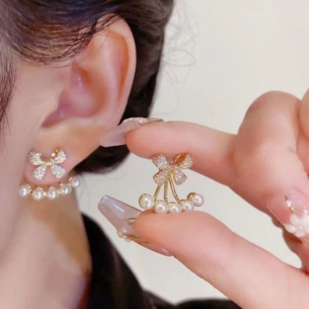 CharRich Stylong Bow Earrings