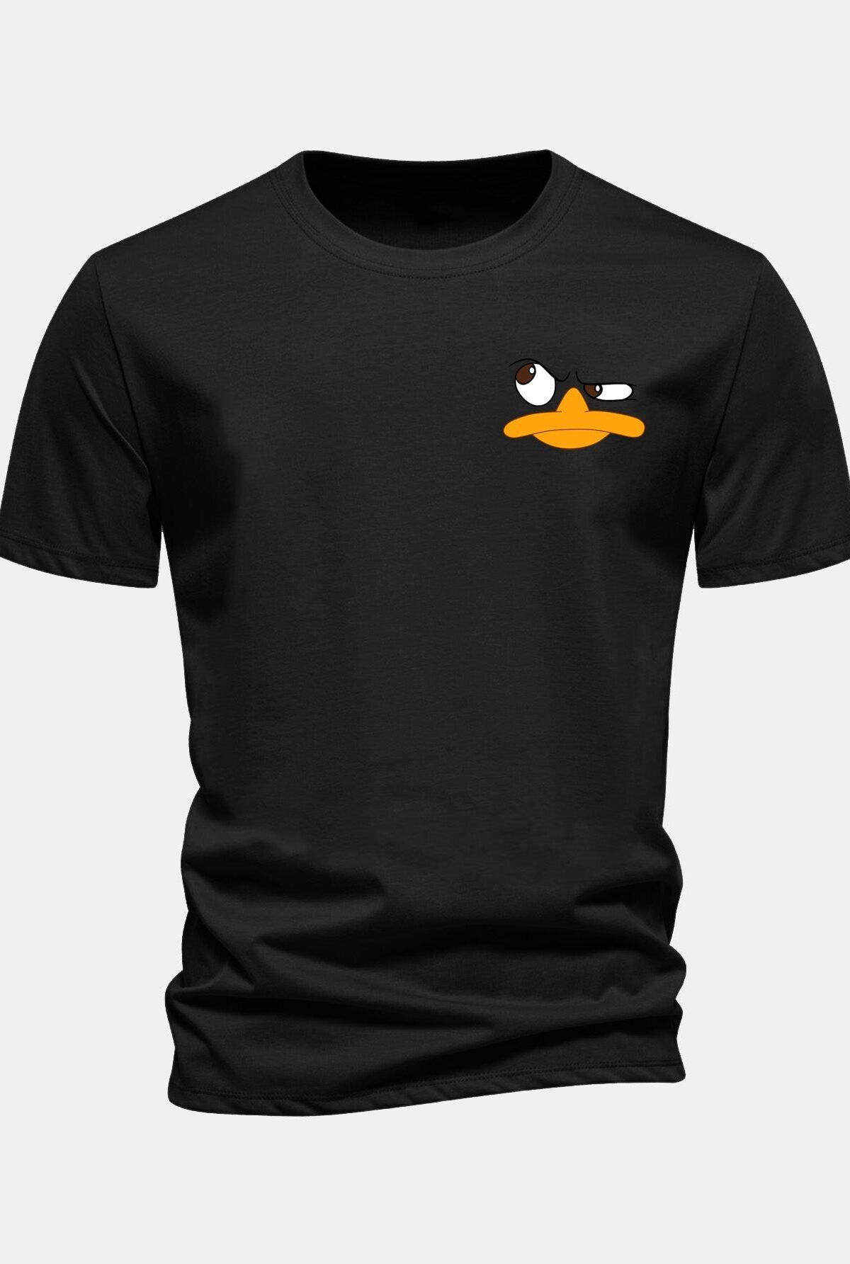 Regular Fit Duck Print Cotton T-Shirt
