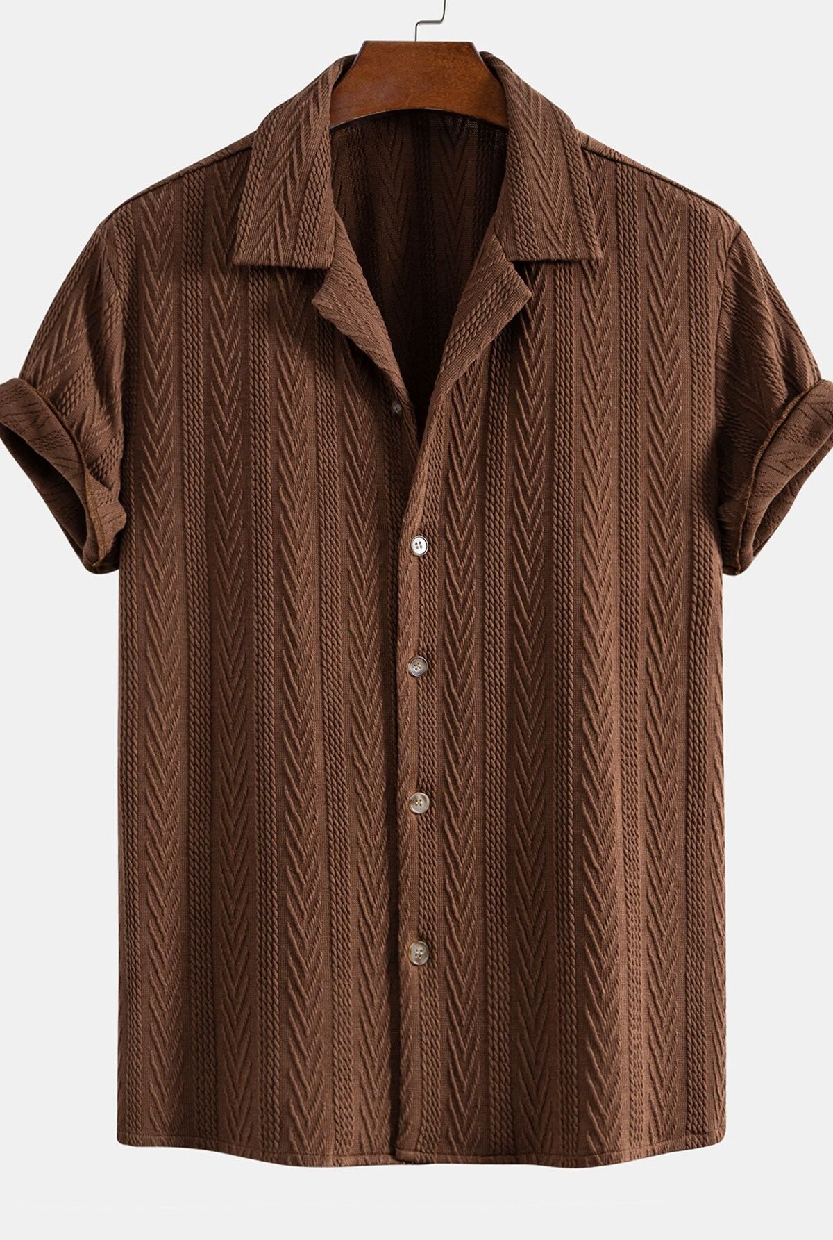 Texture Jacquard Cuban Shirt
