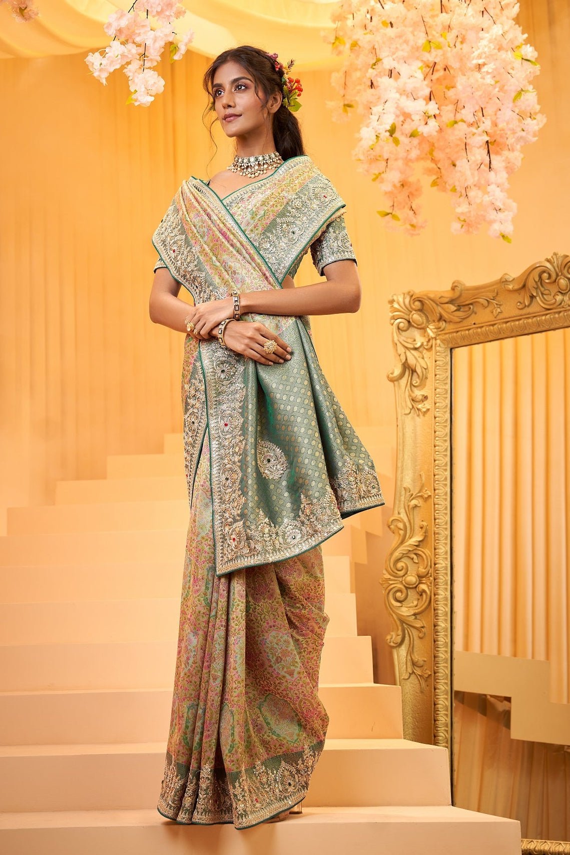 Banarasi Silk Saree with Thread, Zardozi work