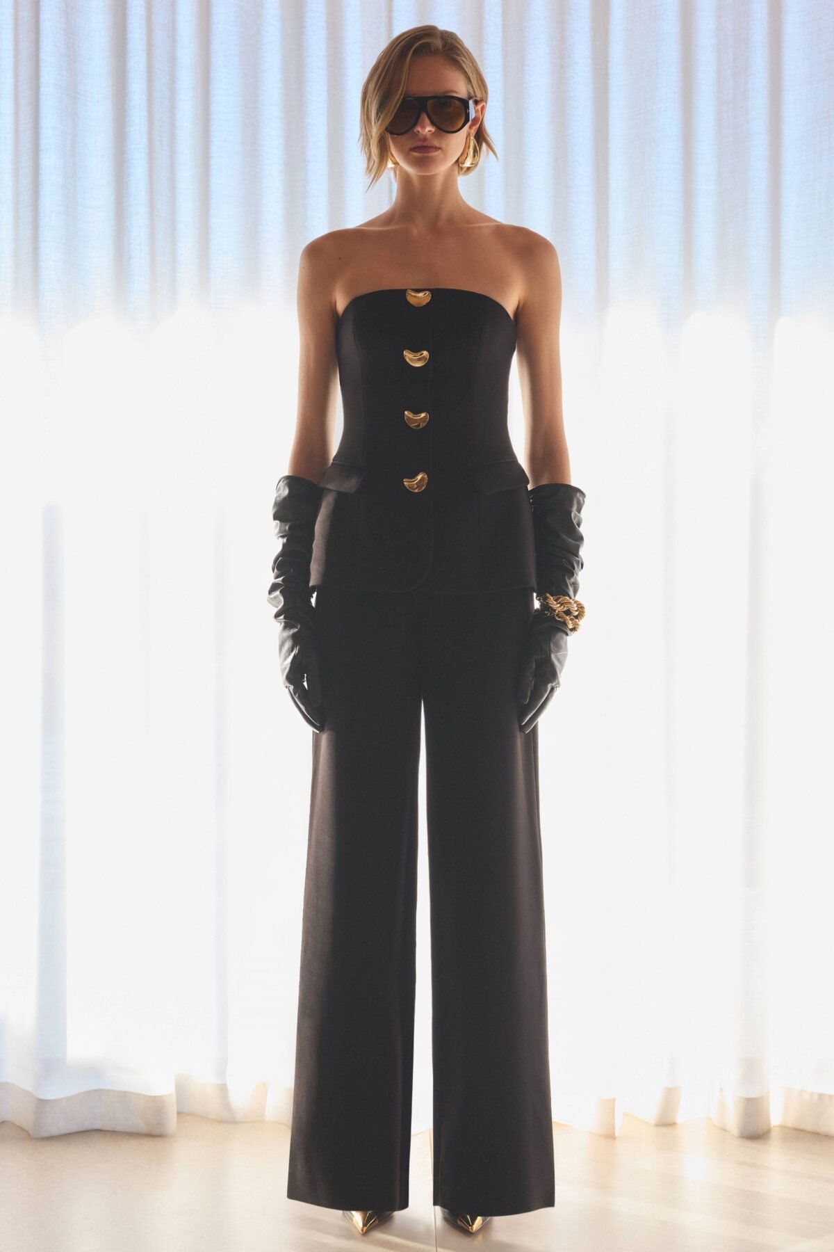 Black Bandeau Jumpsuit