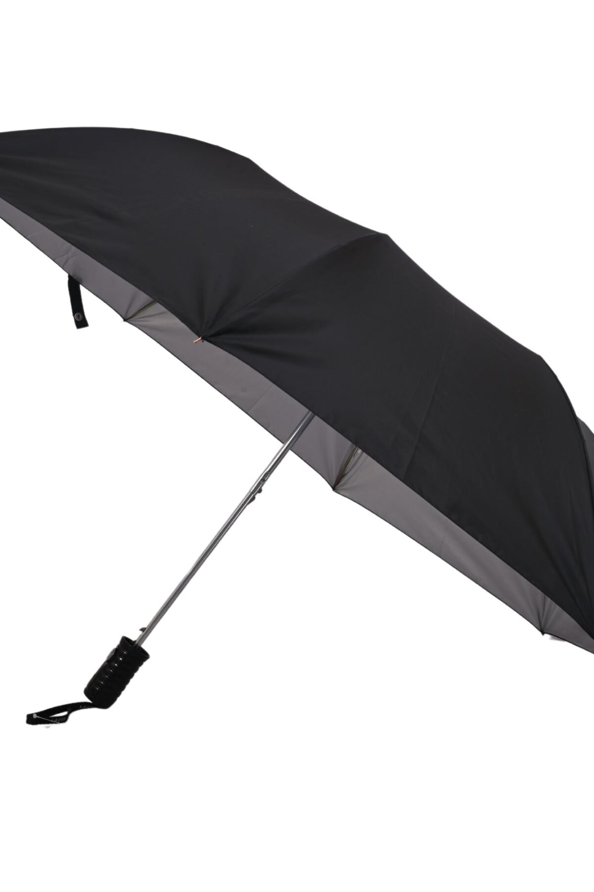 25X8 2 Fold Rich Stylo Black Silver Polyester Umbrella
