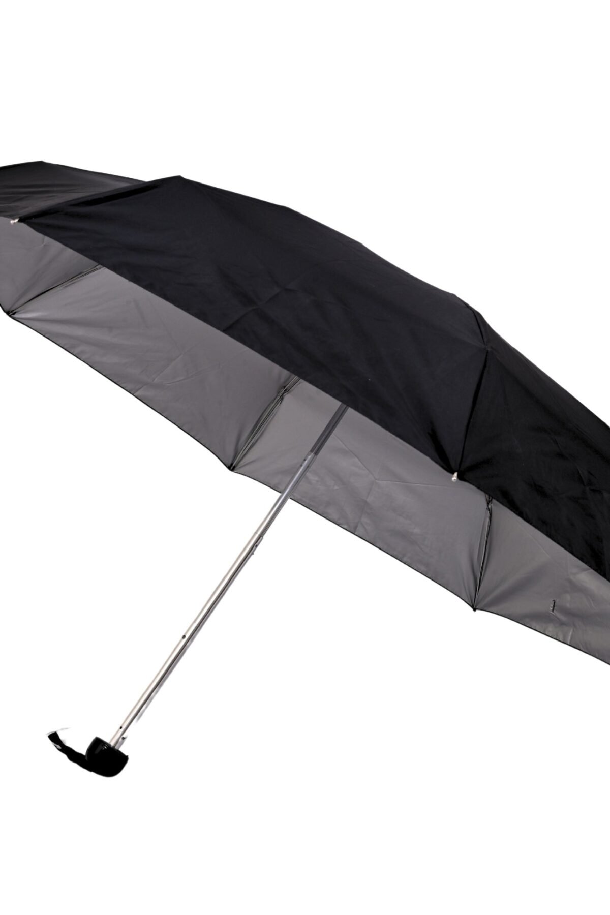 21.5X8 5 Fold Rich Stylo Black Silver Umbrella