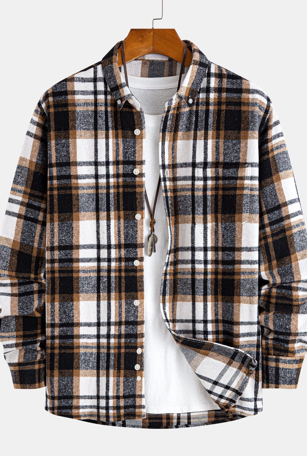 Flannel Plaid Button Up Shirt