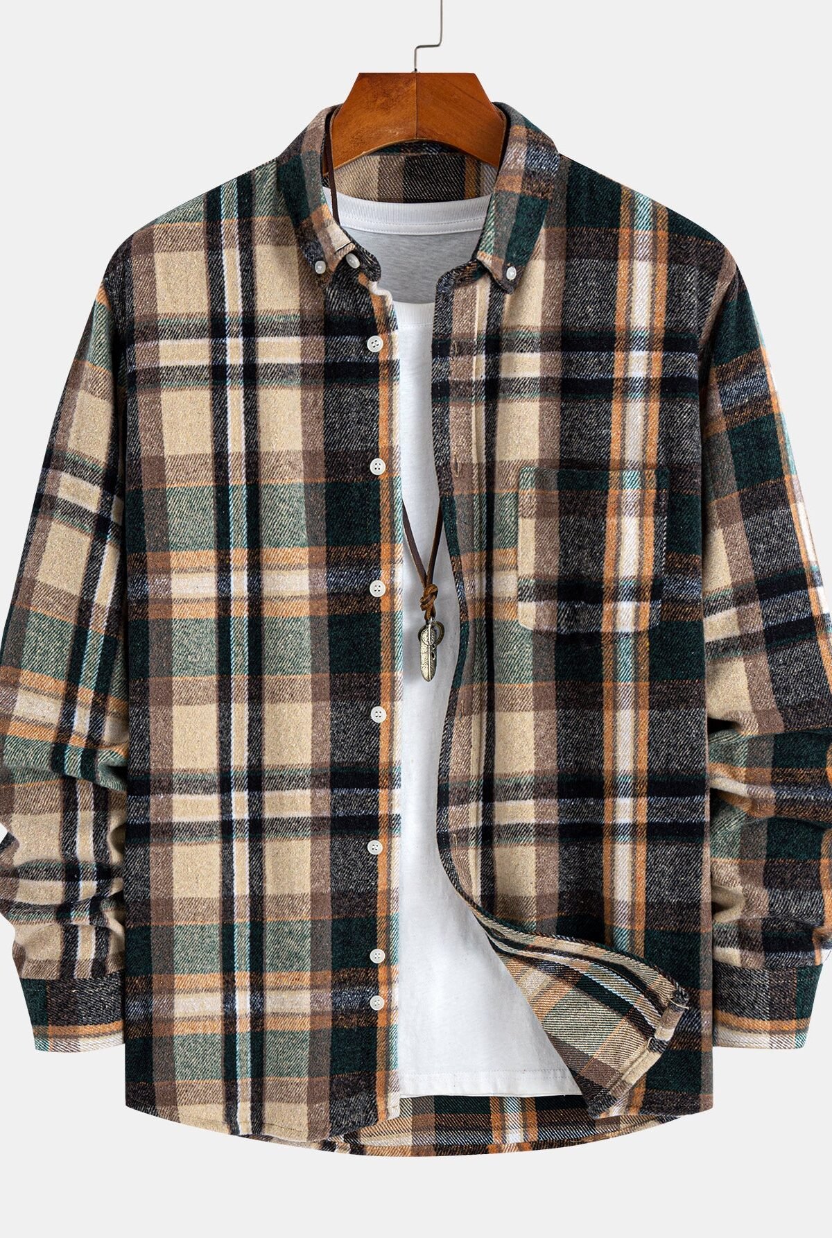 Flannel Plaid Button Up Shirt