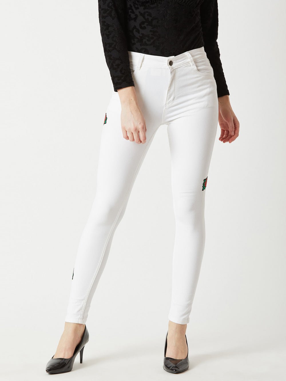 Get It Girl Patched Jeans