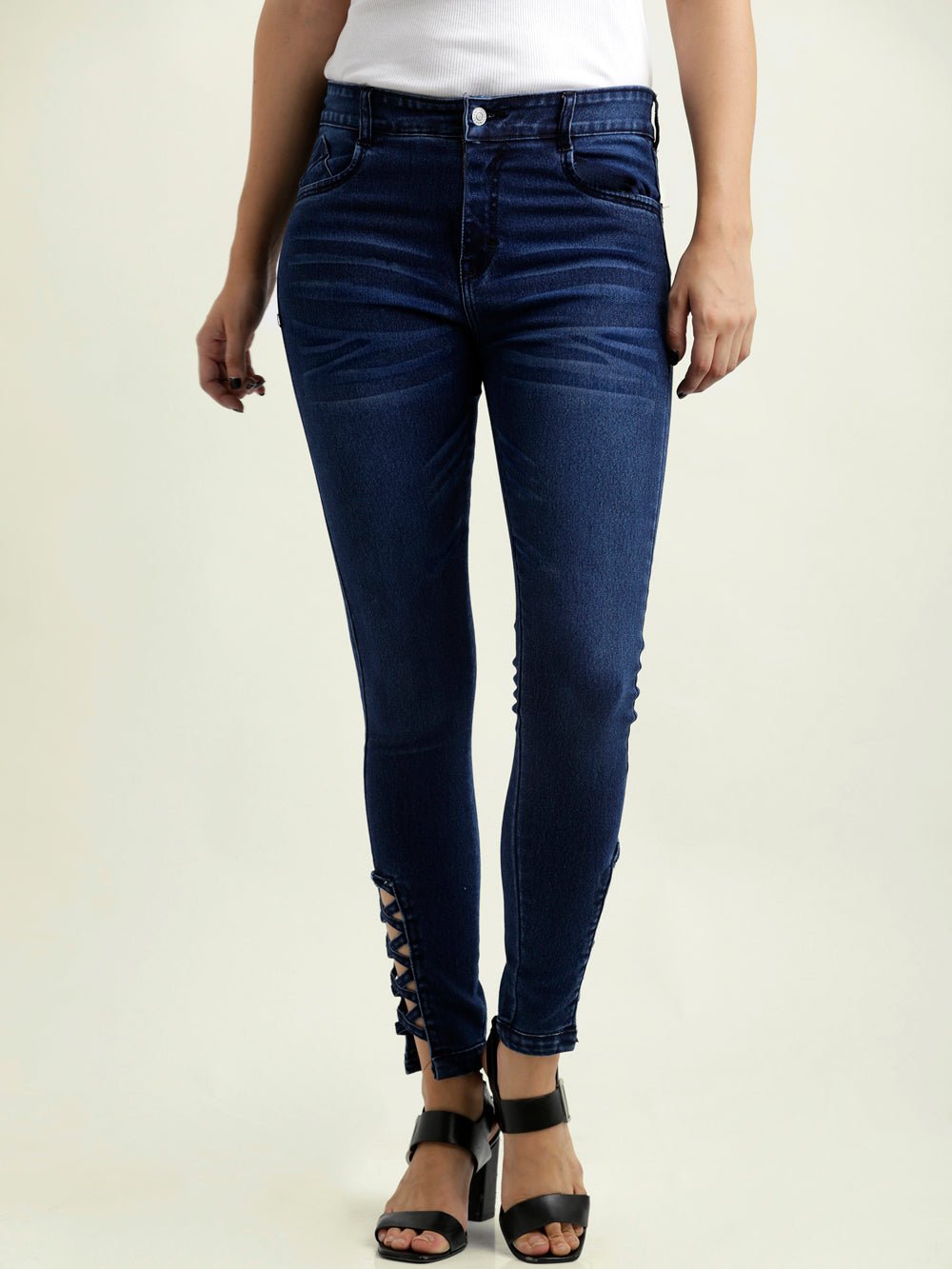 Criss Cross Denim Pant