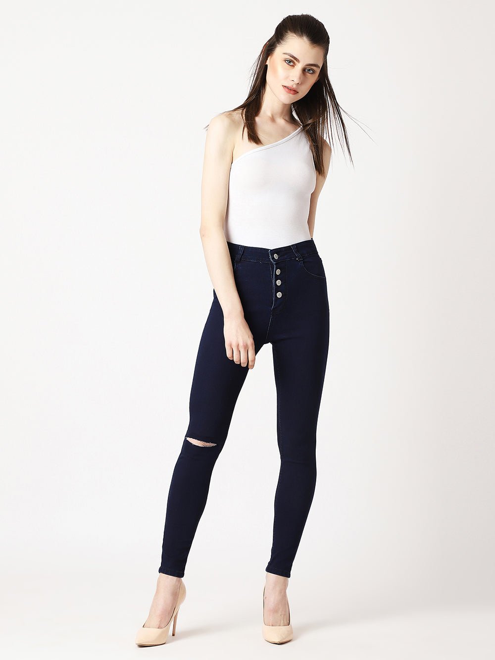 Hollaback girl Knee Slit Denim Pant