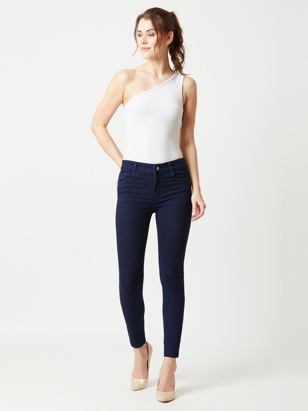 Boston Hub Cropped Blue Denim