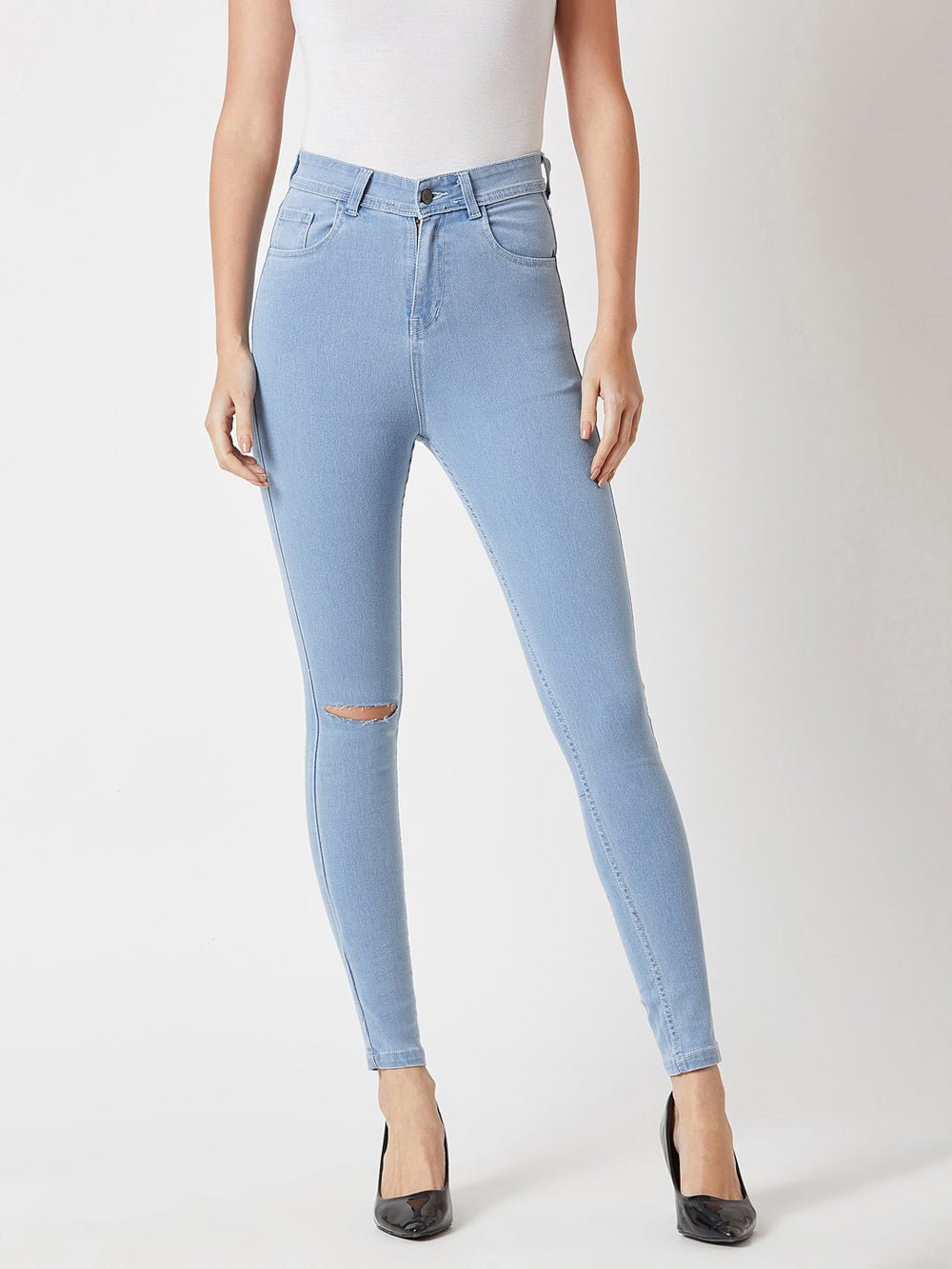 When In Doubt High Waist Denim Pant