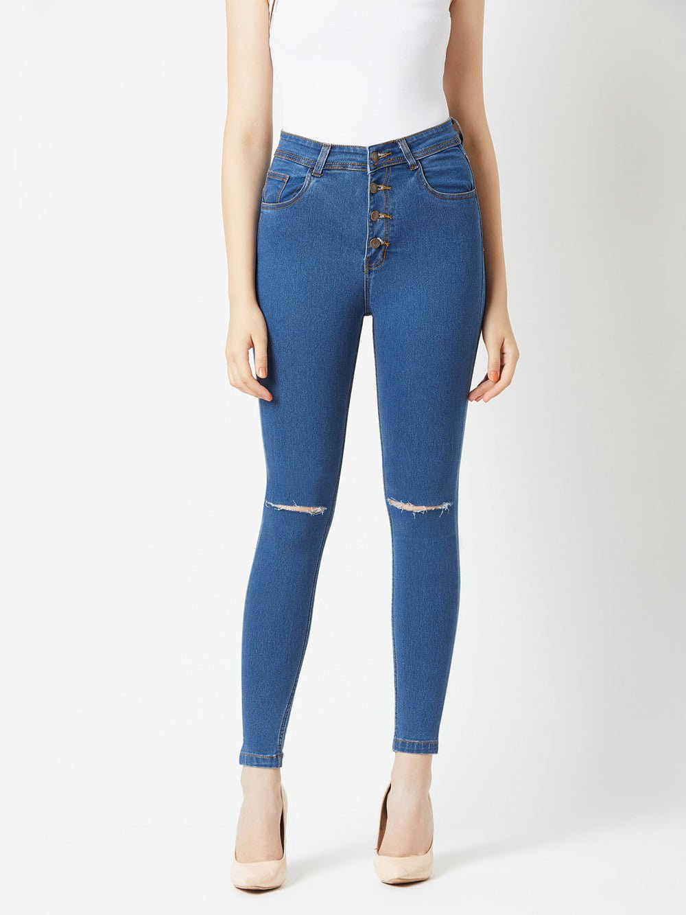 The Sun Is Up High Waist Denim Pant