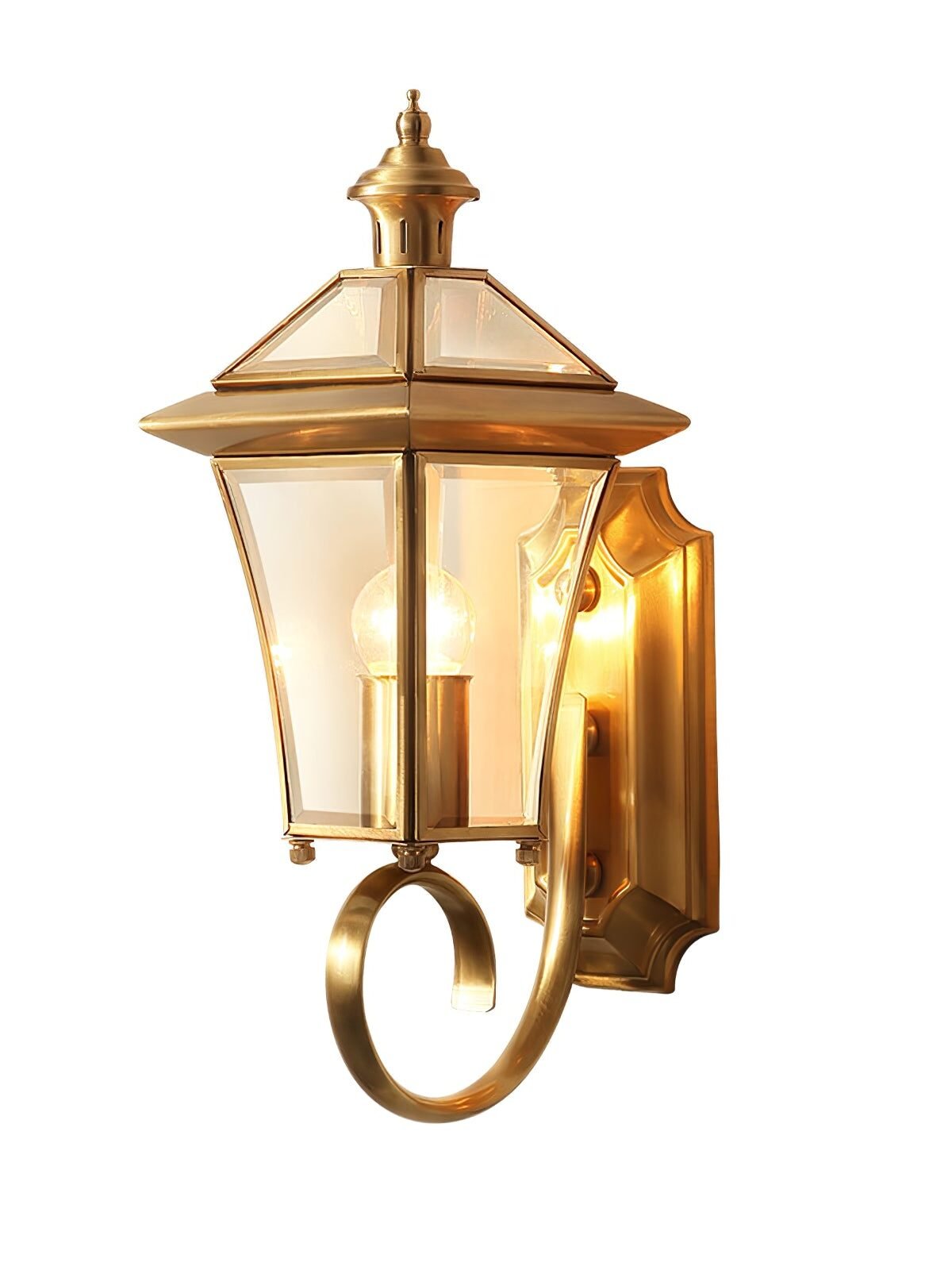 Monterey Retro Brass Outdoor Wall Lantern