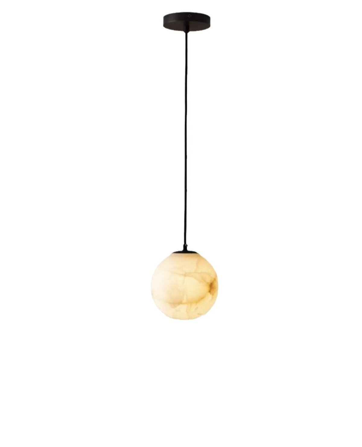 Alabaster Globe Pendant Light
