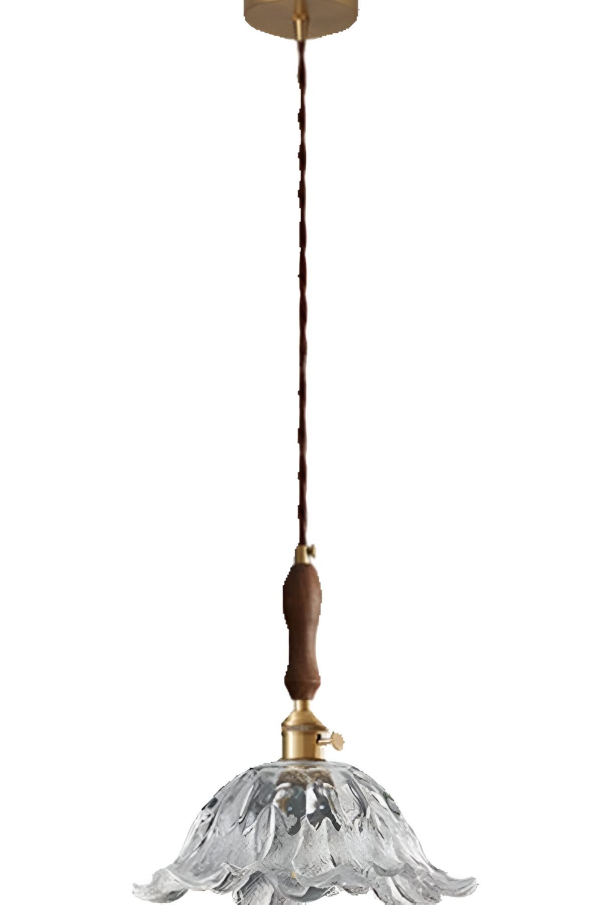 Retro French Flower Glass Pendant Light