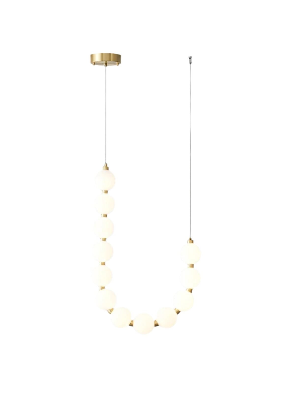 Pearl Glam Brass Acrylic Chandelier