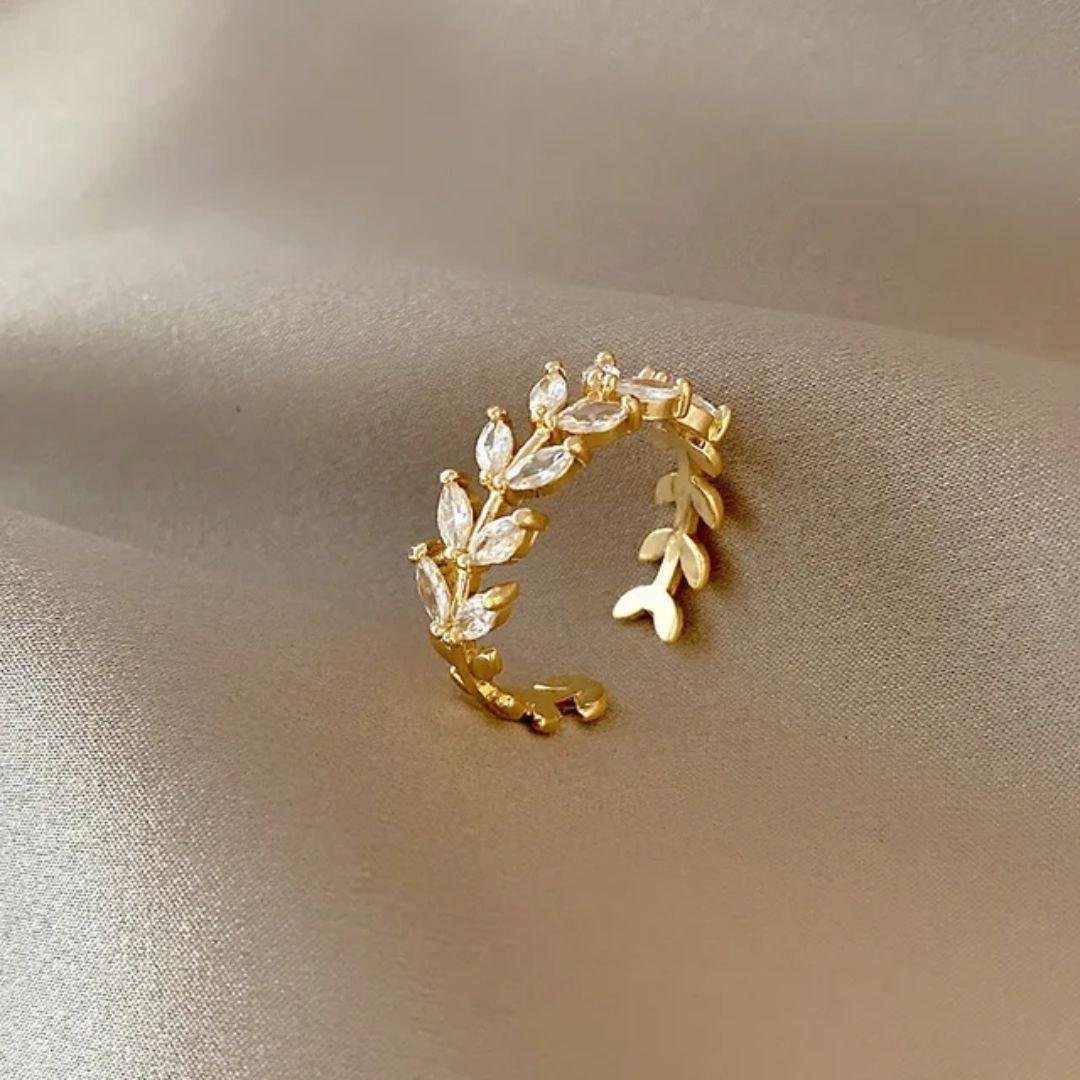 DazRich Styloing Dainty Leaf Ring