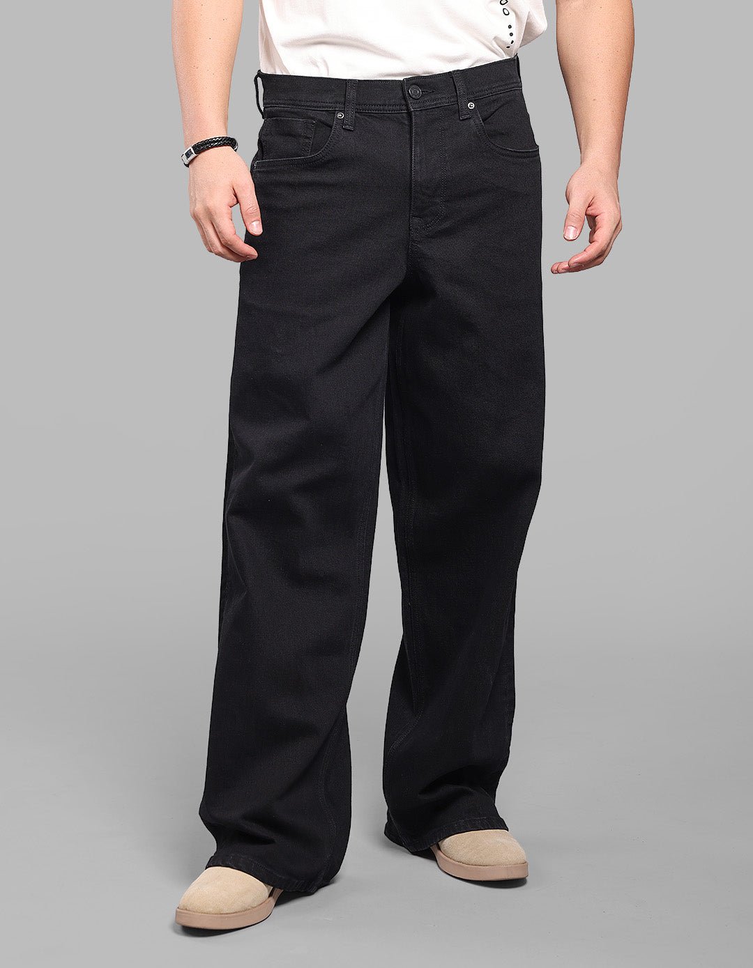 Black Extra Loose Fit Jeans