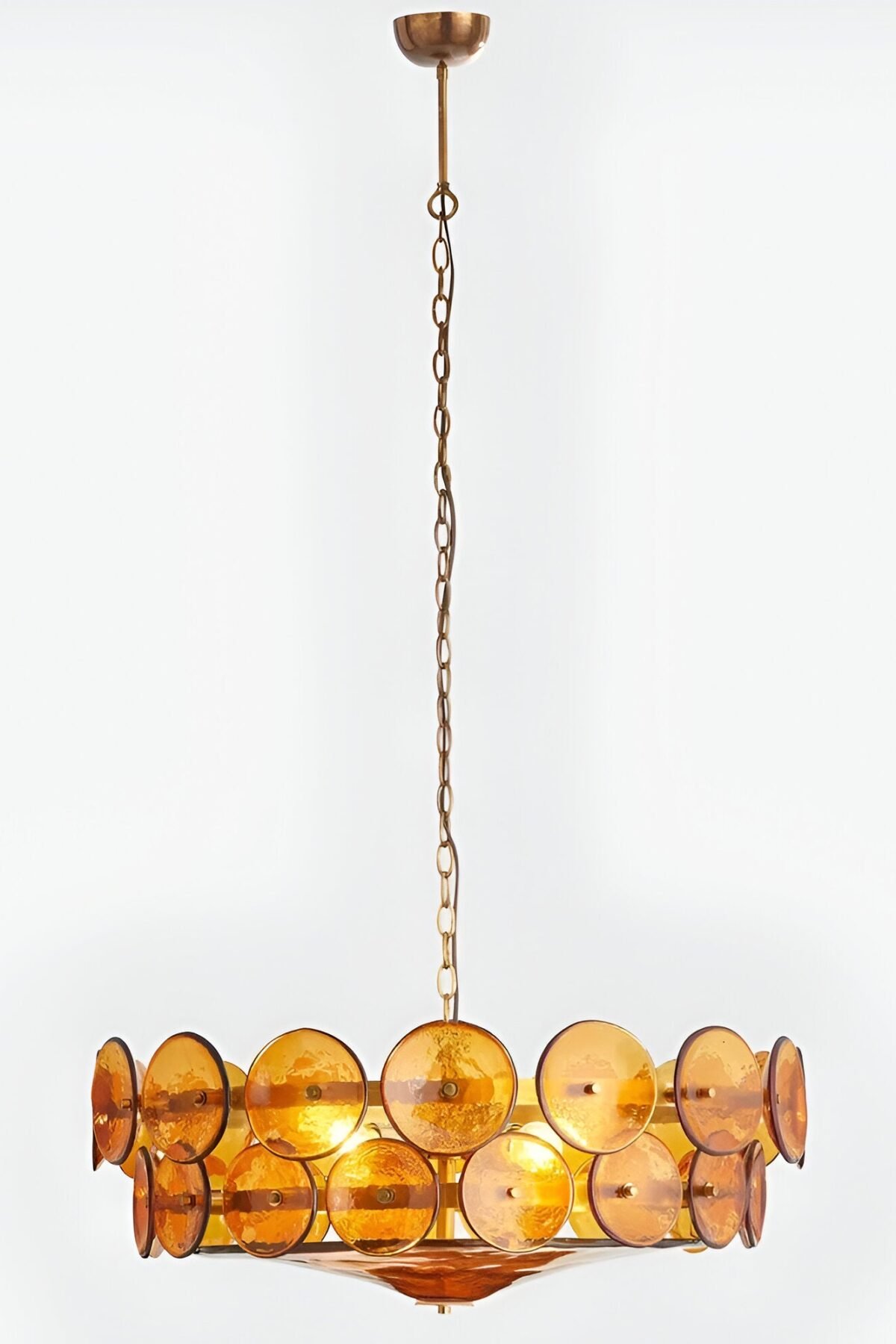 Retro Style Clara Colored Glass Chandelier