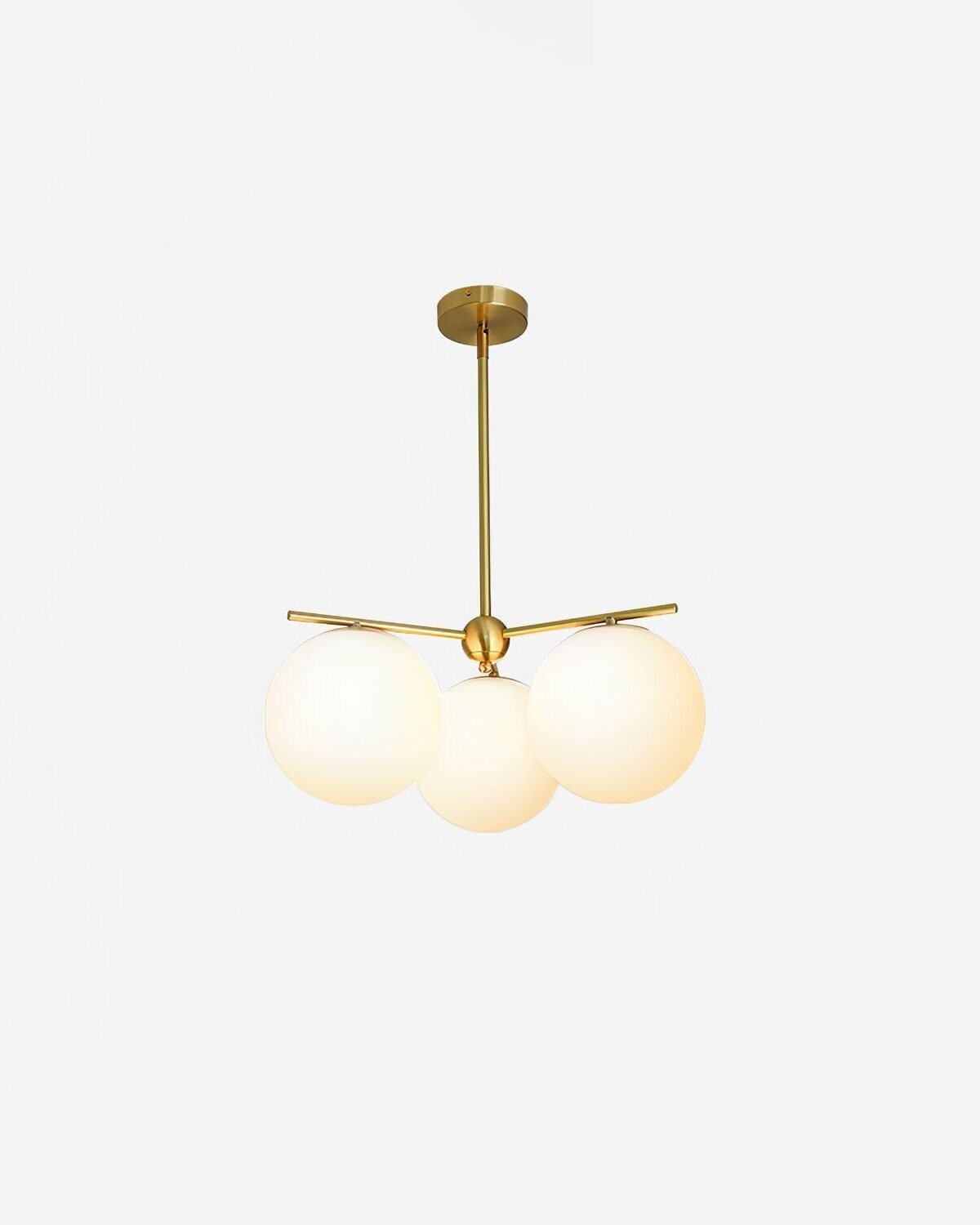 Sphere Stem Light Luxury Brass Chandelier