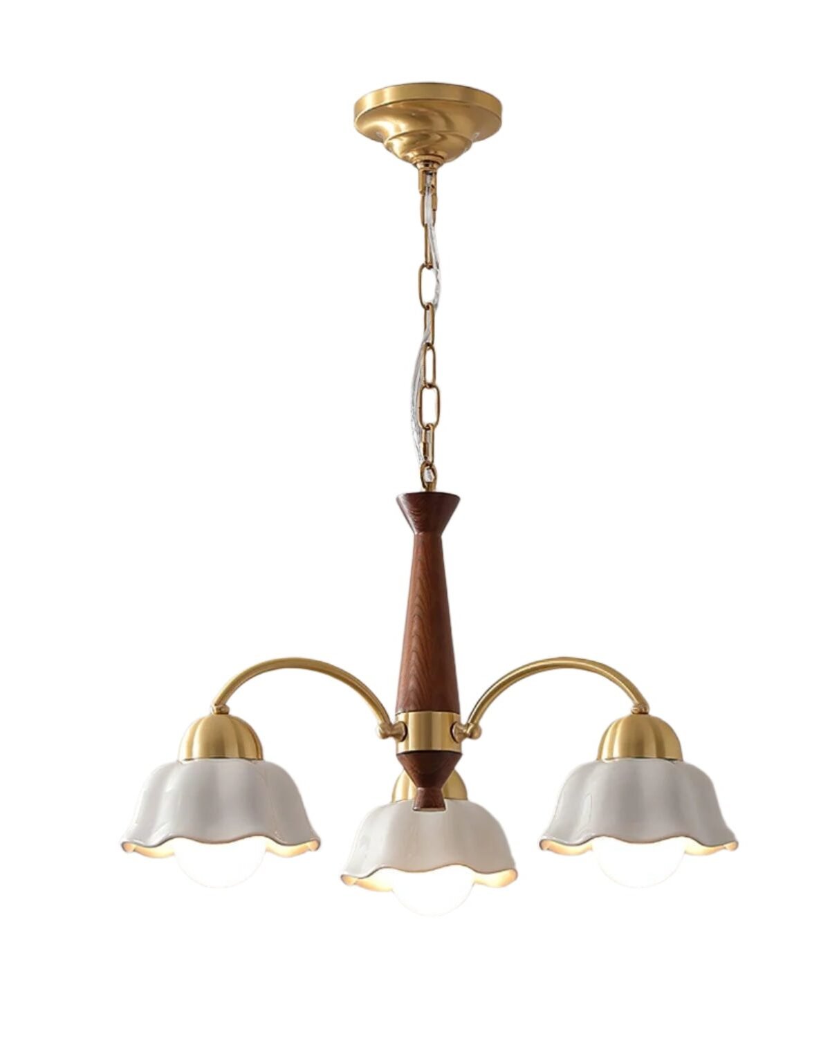 Vittorio Mid Century Copper Ceramic Chandelier