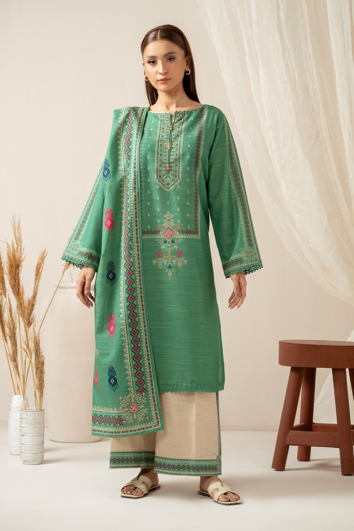 Stitched Printed Suit