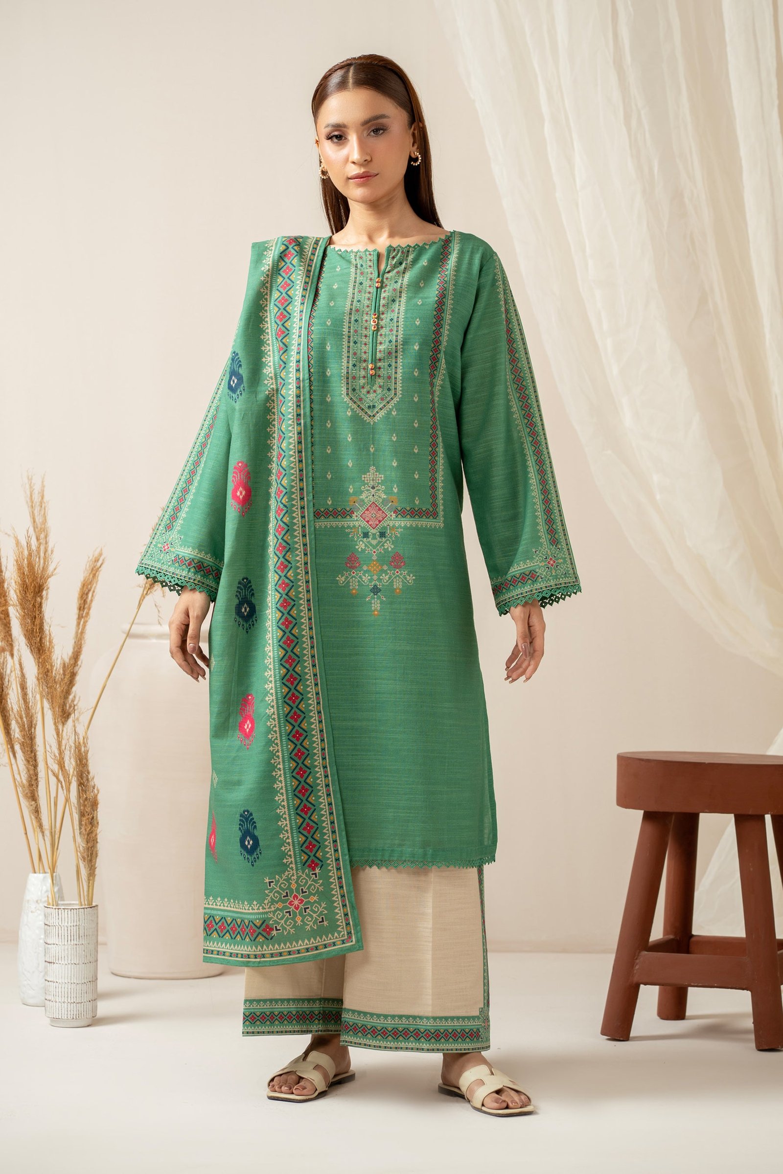 Stitched Printed Suit