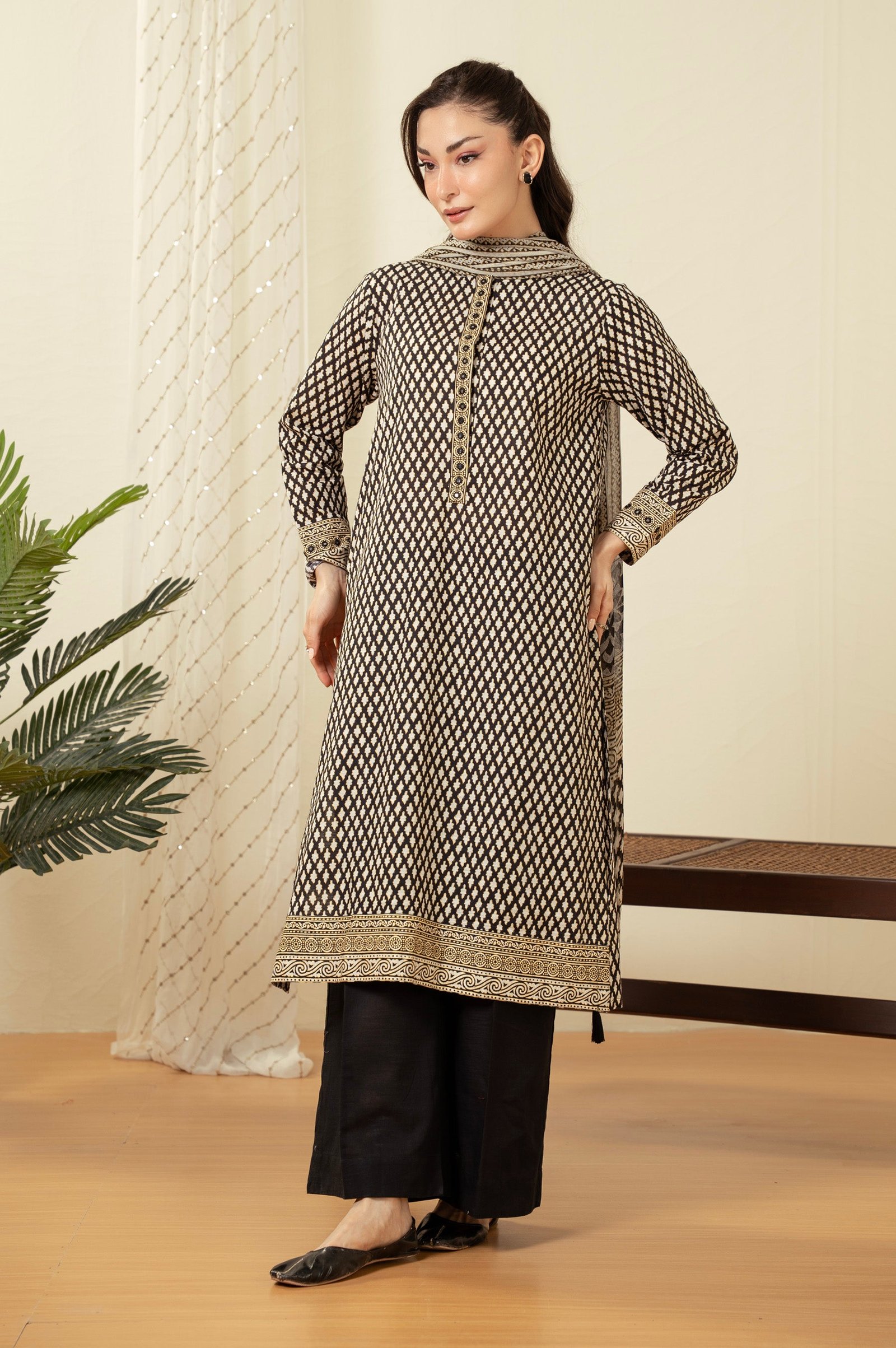 Stitched Printed Suit