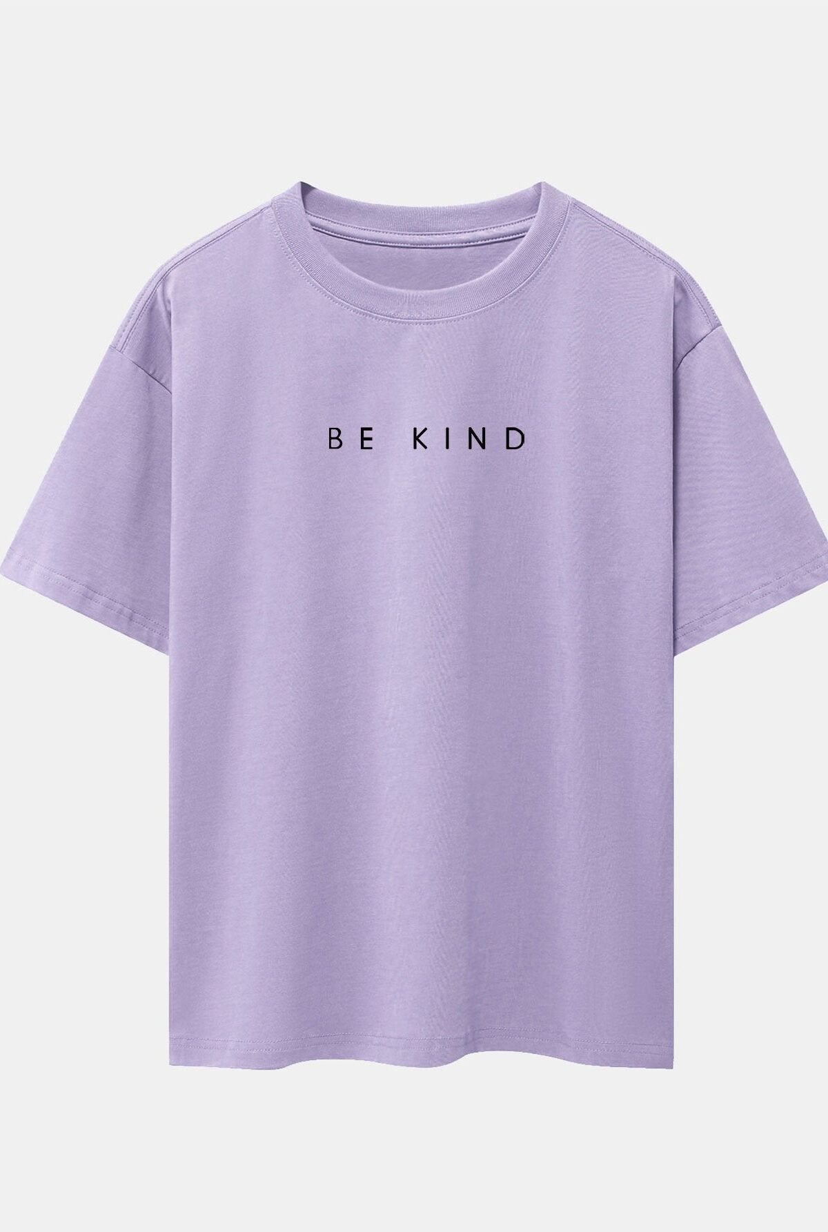Be Kind Slogan Print Drop Shoulder Oversize T-Shirt