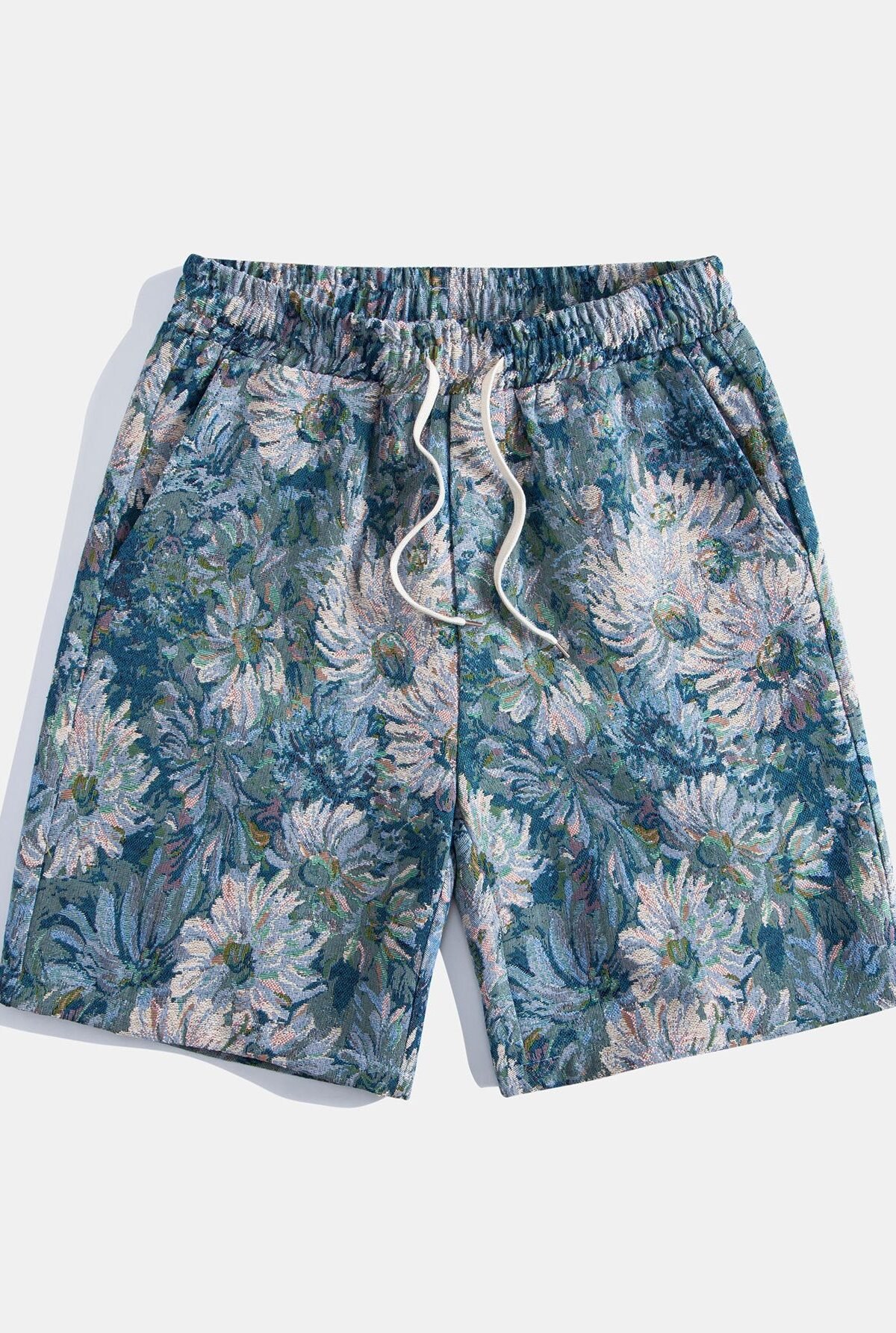 Painted Floral Jacquard Shorts