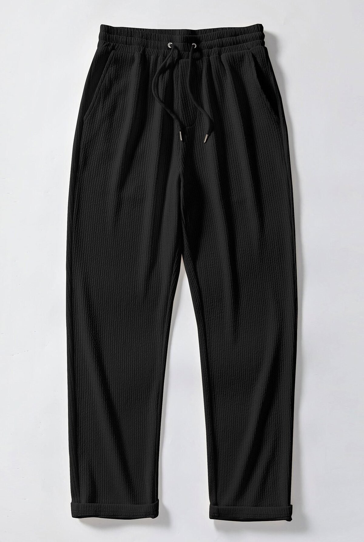Straight Leg Ribbed Pants